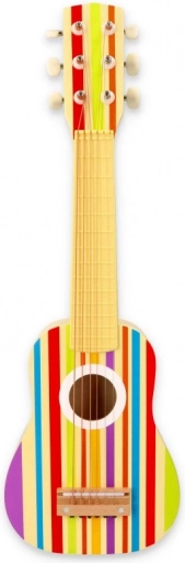 Szivárvány fa gitár gyerekeknek