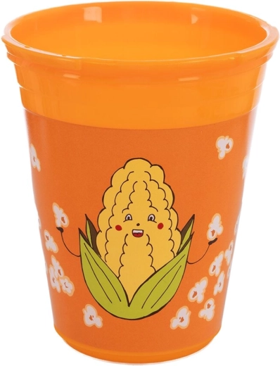 Snackpohár fedéllel 0,55 l, narancssárga