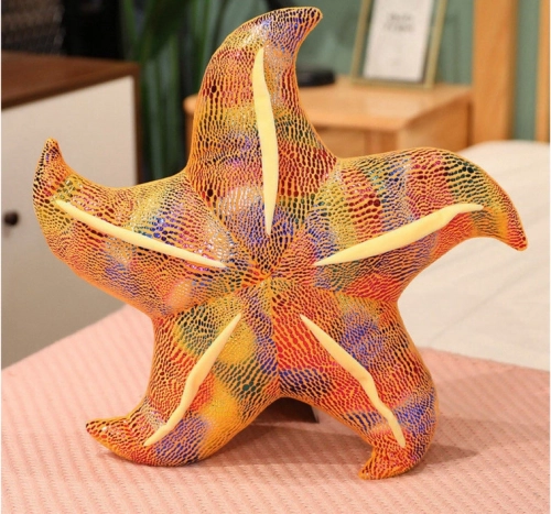 Sárga plüss tengeri csillag párna 20 cm