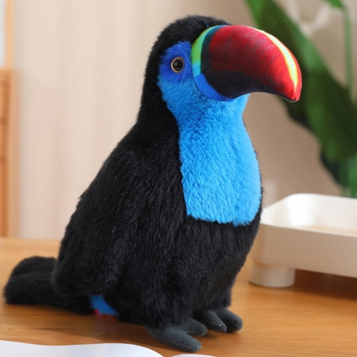 Plüss tukán – kék, 35 cm