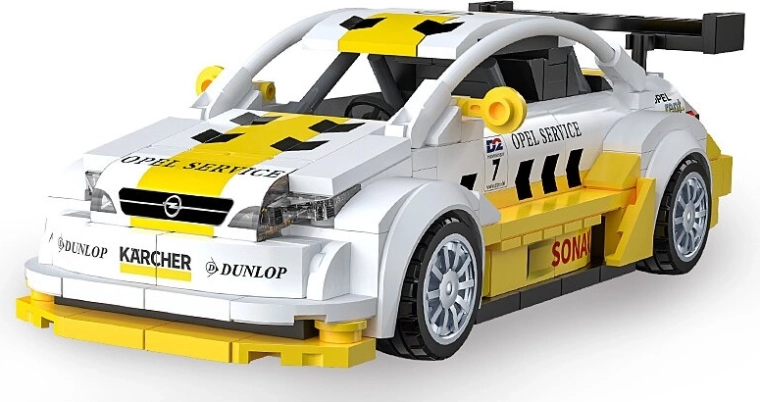 CaDA Opel Astra V8 Coupé építőkészlet, 1:24 méretarány, fehér