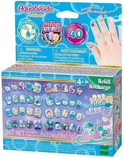 Aquabeads körömmatricák – Shiny Color utántöltő készlet