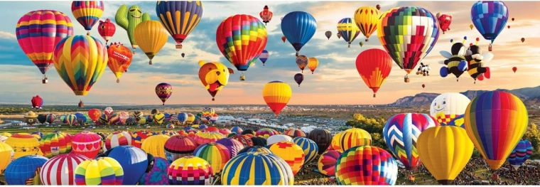 Panoramatikus puzzle Légballonok felszállása 1000 darabos