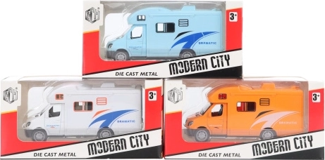 Fém lakókocsi modell 10,5 cm
