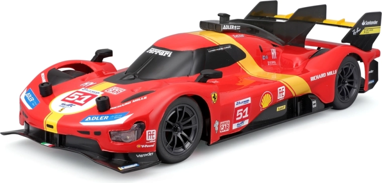 Ferrari 499P Le Mans-bajnok RC autó világítással 1:16