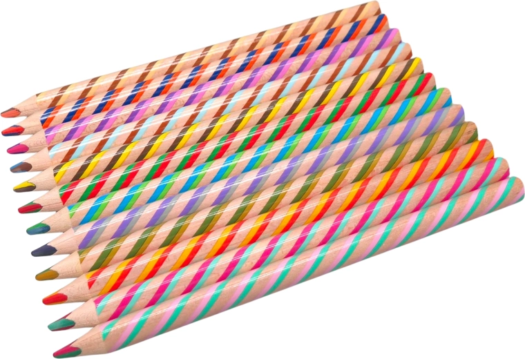 Varázslatos szivárványos jumbo pasztellceruzák – 12 db-os készlet