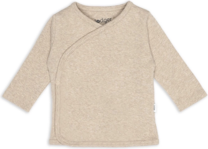 Lodger átlapolós kiskabát melange beige, méret 56