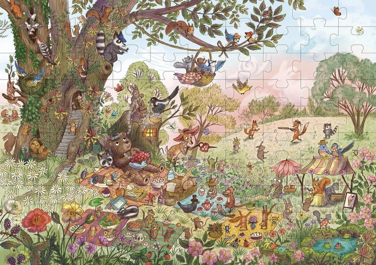 Medve piknik puzzle 500 darab