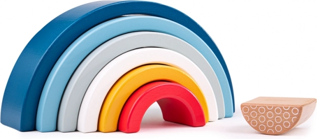 Bigjigs Baby fa építős szivárvány – kék