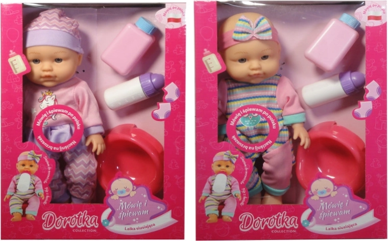 Éneklő és beszélő Dorotka interaktív baba bilivel, 28 cm