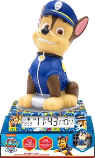 Éjszakai lámpa ébresztőórával és naptárral PAW PATROL – 3D figura