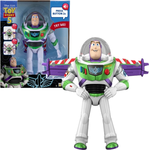Mattel Disney Pixar Toy Story 5 interaktív Buzz Lightyear figura 27 cm (angol megszólalásokkal)