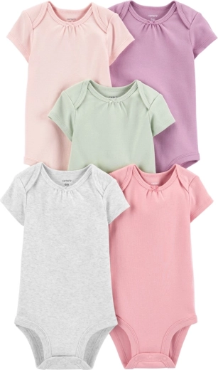 Carter's lány rövid ujjú body szett, monokróm, 5 db, 56-os méret (NB)