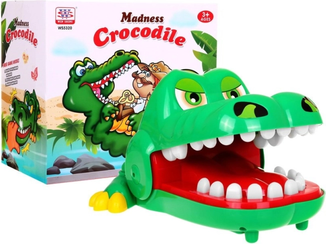 Íves játék „Krokodil a fogorvosnál” 3+ éves gyerekeknek Interaktív játék + 3 játékmód Fogfájás Reflex memória