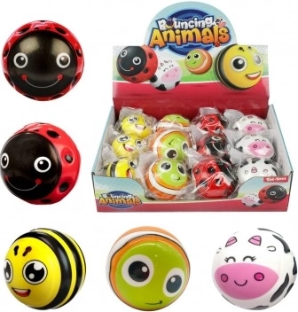 Ugráló gumilabda állatka 6 cm, vegyes minták