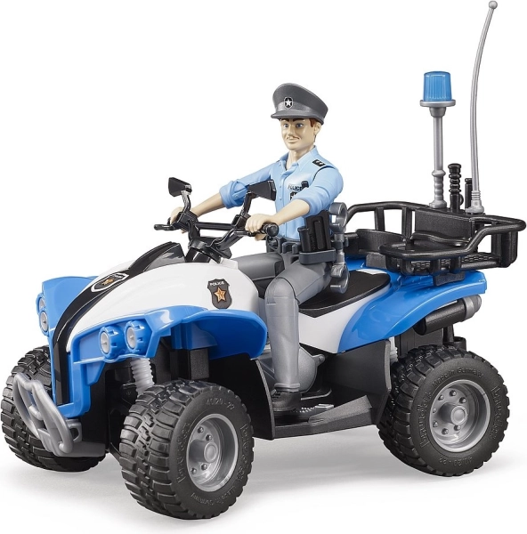 Bruder kék rendőrségi quad figurával