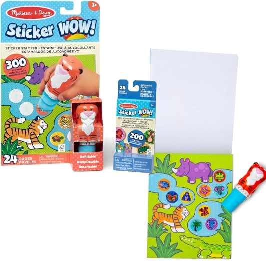 Melissa & Doug Sticker WOW! tigris – matricás pecsét és foglalkoztató füzet