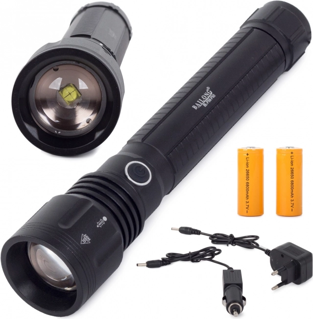 Katonai taktikai LED zseblámpa CREE XHP50-zel és zoomos Bailong