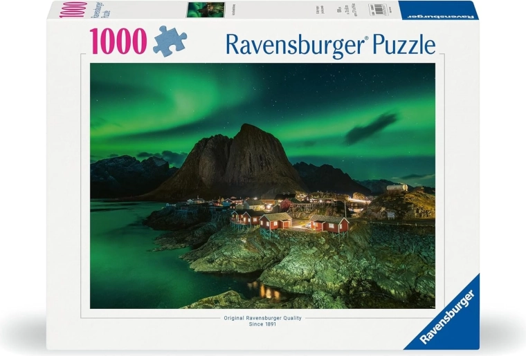 Ravensburger puzzle – sarki fény Hamnøy felett, 1000 darab