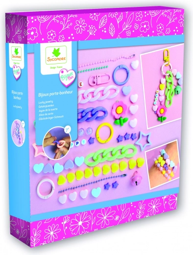 Kreatív készlet ékszerekhez - Vidám színes karkötők és medálok