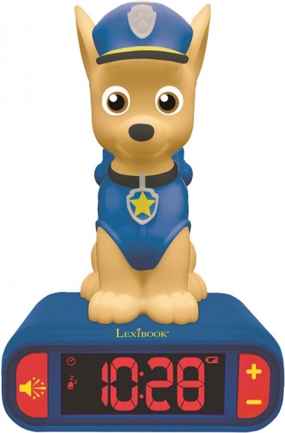 Paw Patrol gyerek ébresztőóra éjszakai világítással