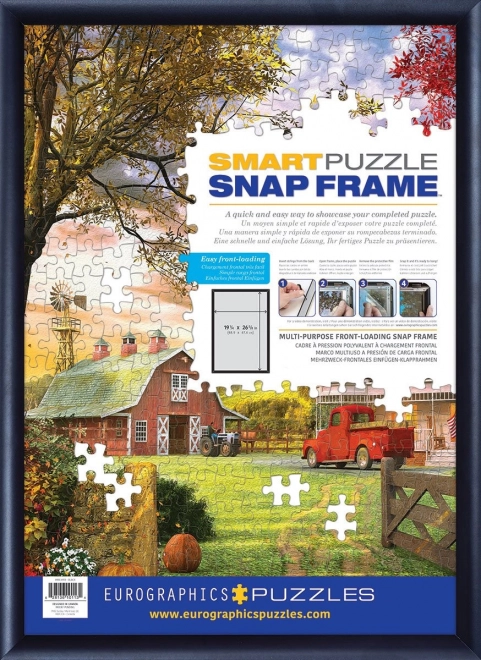 Fekete alumínium klipkeret puzzle-hoz 48,89x67,63 cm
