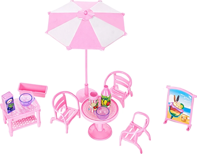 Kültéri ülőhelyek napernyővel