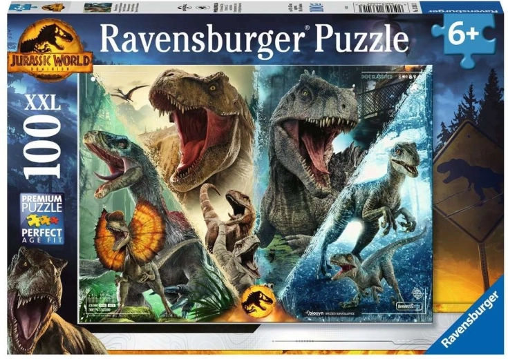Ravensburger puzzle Jurassic World: Világuralom – Fajok monitorozása XXL 100 darab
