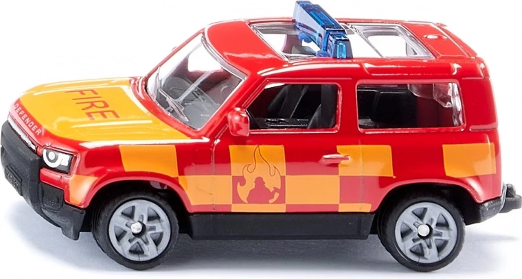 Land Rover Defender modell – tűzoltó speciál Siku