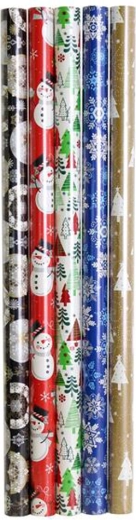 Karácsonyi díszcsomagoló papír, 2 m-es tekercs