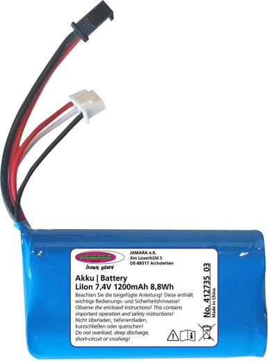 Jamara J-Rock Li-Ion akkumulátor 7,4 V 1200 mAh 8,88 Wh