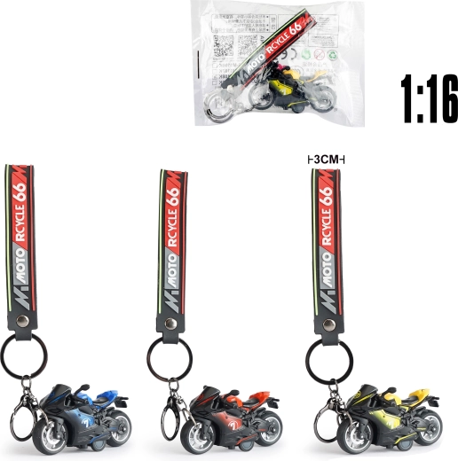 Ducati 1:16 méretarányú fém motoros kulcstartó