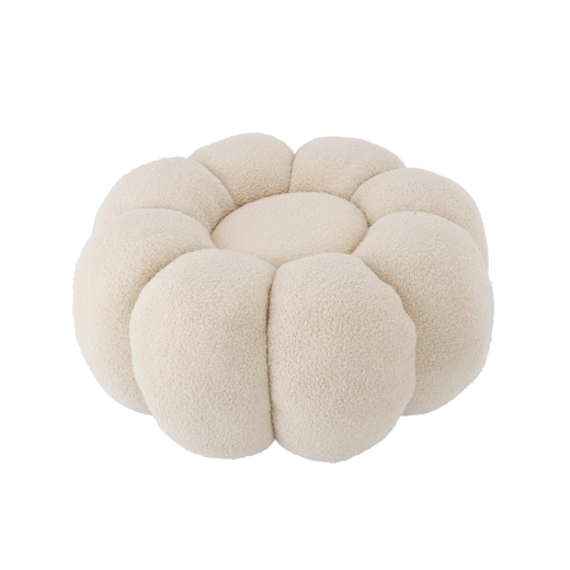 Virág alakú puff 65 × 30 cm bézs