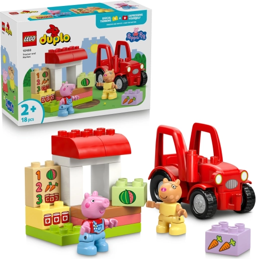 LEGO DUPLO Peppa malac traktor és piac