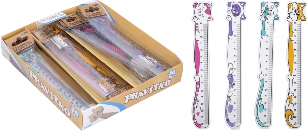 Cicás motívumos vonalzó 15 cm