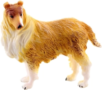 Műanyag collie kutyafigura 7 cm