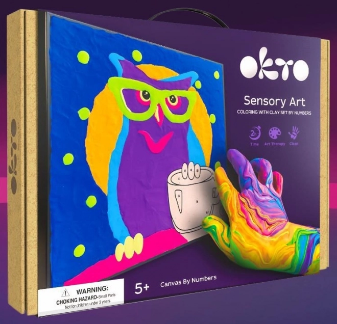 OKTO Bagoly képzőművészeti készlet vászonra festéshez 29x29 cm