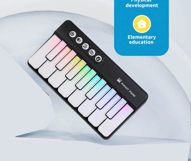 Fekete mini zongora gyerekeknek