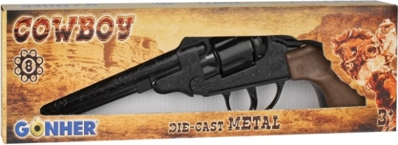 GONHER fém cowboyrevolver 8 lövetű kapszulákhoz