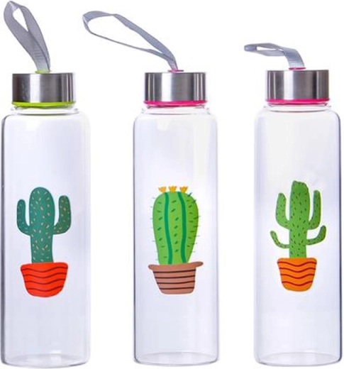 Üveges palack csavaros kupakkal 390 ml Kaktusz