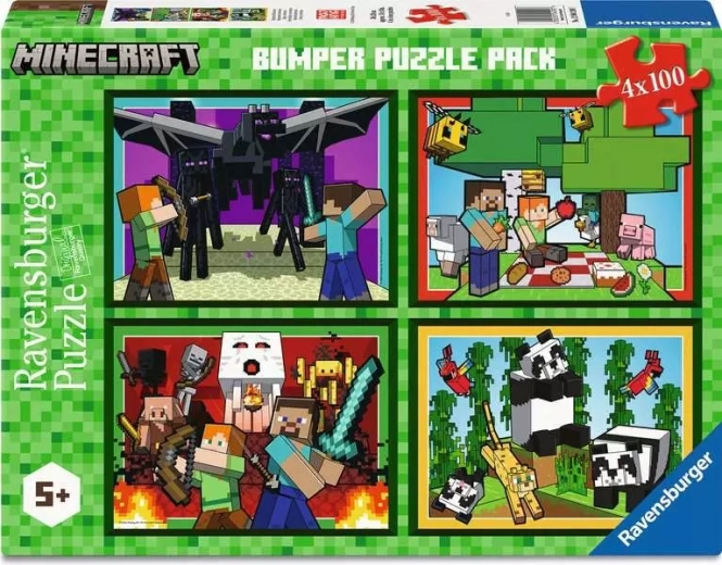 Ravensburger puzzle Minecraft 4×100 darab