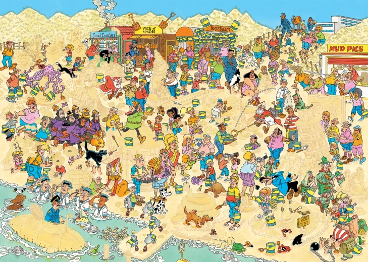 Puzzle Homokszobrok 1000 darabos Jan van Haasterentől