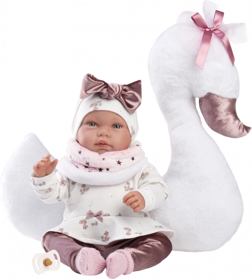 Llorens NEW BORN realisztikus beszélő baba 44 cm puha testtel