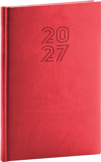Notique Aprint 2027 heti határidőnapló – Piros