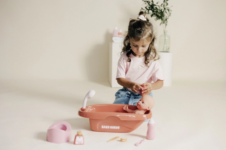 Valósághű fürdetés zuhannyal