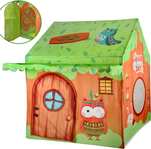 Színes gyerek sátor házikó Erdei barátok hordtáskával