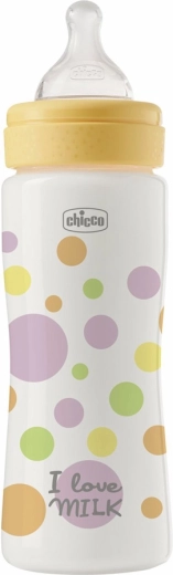 Chicco Perfect Easy cumisüveg 330 ml gyors szilikon átfolyással 4h+ lányoknak