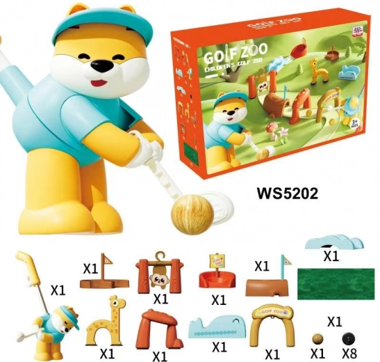 Mega golfkészlet állatkákkal és habszőnyeggel gyerekeknek