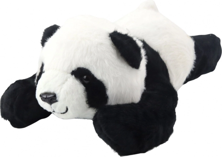 Plüss fekvő panda 30 cm fekete-fehér