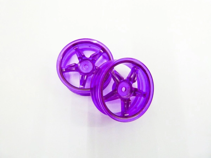 Ötküllős Tamiya keréktárcsa fluoreszkáló lila színben, 22 mm